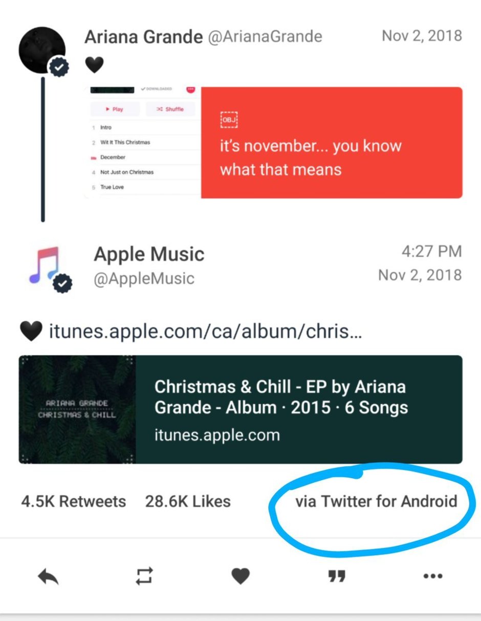 Apple Music Star Is Using An Android Phone To Promote Apple Music On Twitter?