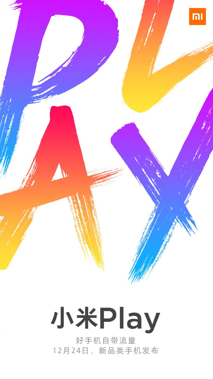 Xiaomi Play To Formally Release On December 24
