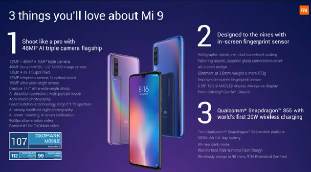 Xiaomi Mi 9 Starts At €449 On Global Launch, Italy Included