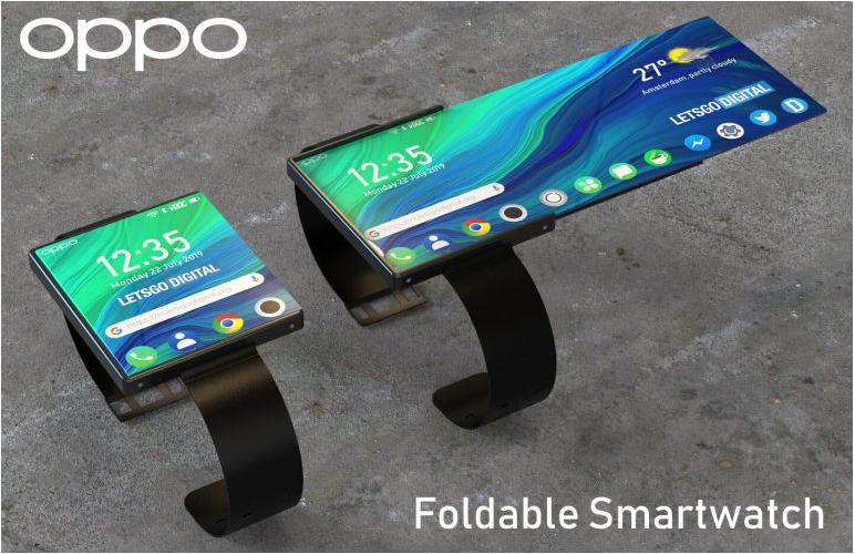 OPPO files patent for a foldable smartwatch